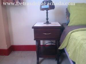 Detail night table with lamp