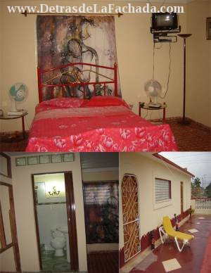 Cuarto con baño y terraza