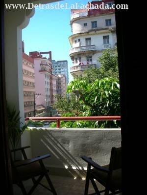 View of the city from one of the balconies