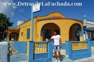 Hostal facade soly sea and owner