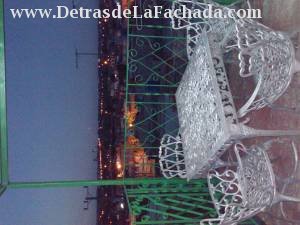 Terrace covered with a beautiful view of the city