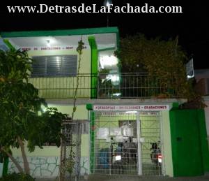 Night view of the front of the House