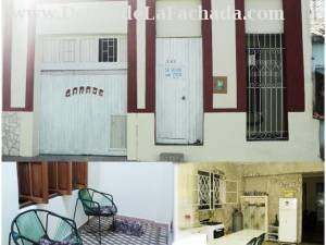 Fachada, portal cerrado y cocina