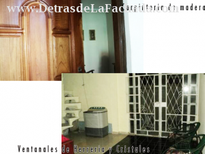 Puertas de madera y ventanas de hierro