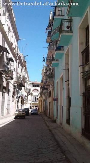View from the street to the balconies