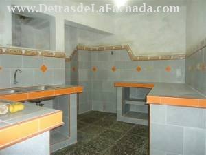 Cocina nueva fuera en la terraza sin estrenar