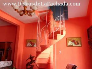 Room with stairs to the first apartment in high