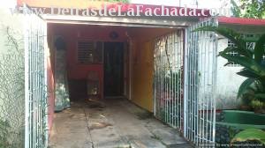 View of the garage from the garden