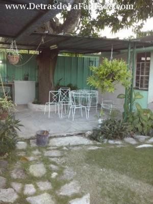 Terrace covered with matte handle