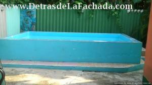 Side view of the swimming pool