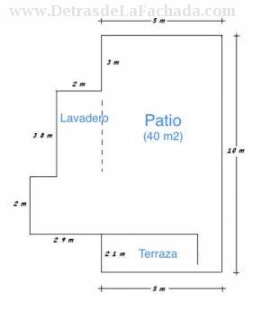 Croquis Patio (40 m2 - Potencial Piscina)