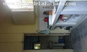 View of kitchen and bathroom