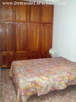 Room with wood closet