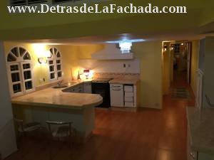 The upper floor kitchen