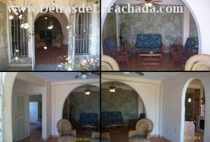 Sala con acceso a 2 habitaciones, y resto de casa